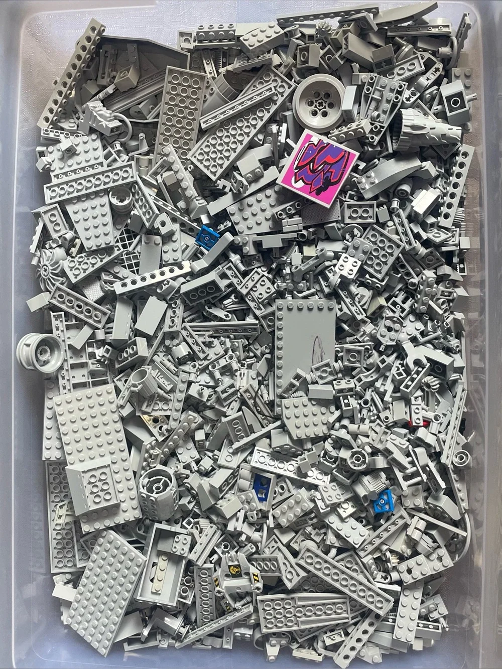 5+ Pounds Grey Lego Pieces, Assorted Pieces